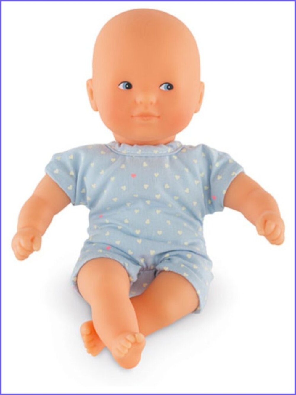 Corolle Mini Bath Calin Doll Sweet Hearts-Blue 8"  New In Box